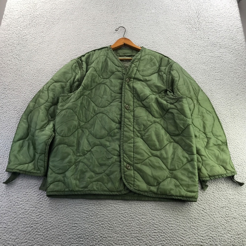 US Military Cold Weather M65 Coat Liner Mens Medium Smokers Jacket Green